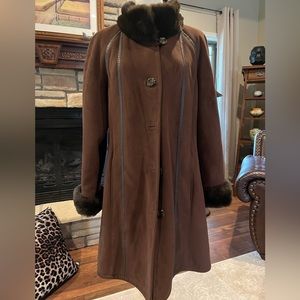 Beautiful, Rafaella, Suede-like, Faux-fur coat